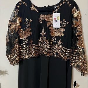 Black and gold.  size 3X large (18).. party, wedding . new.